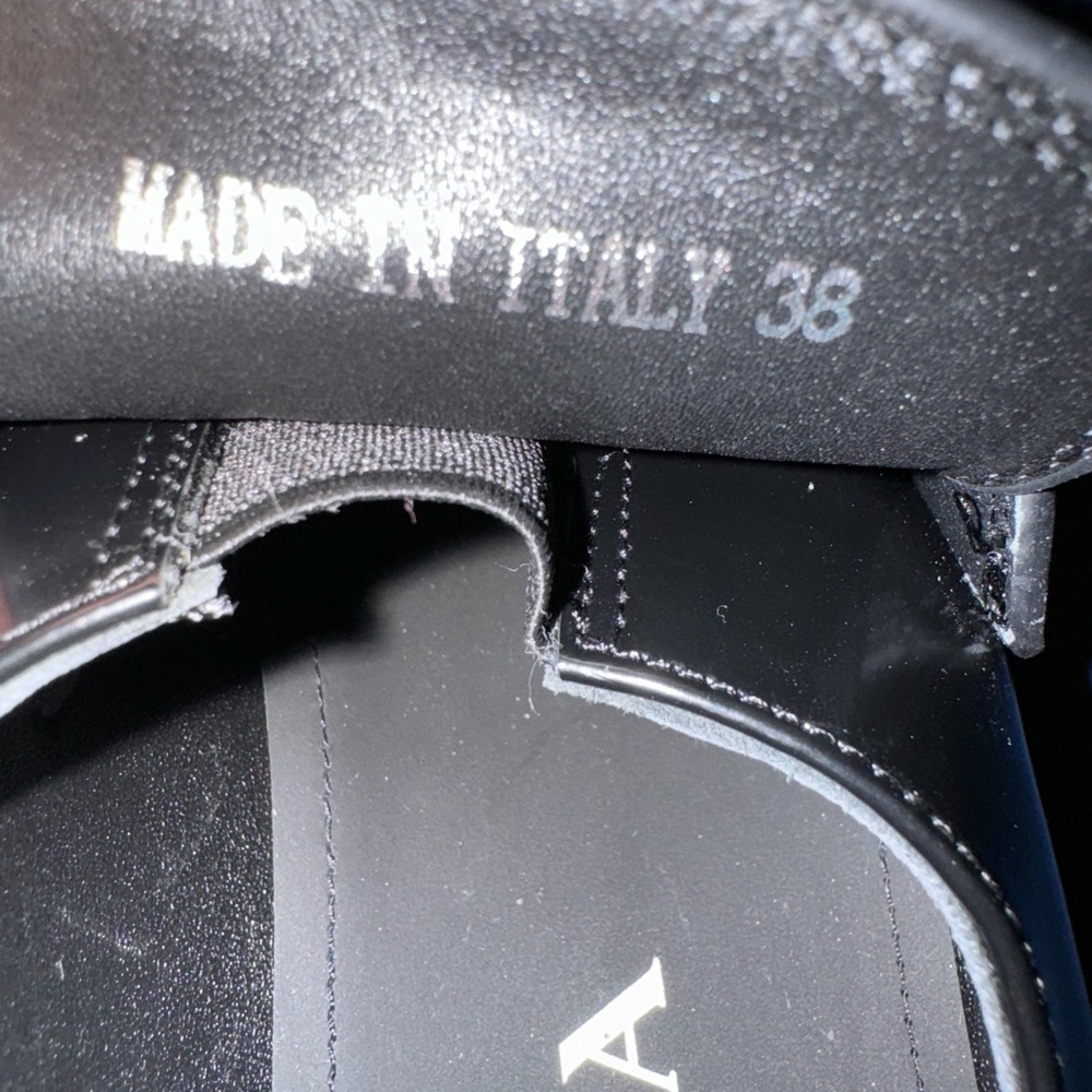 Prada Black Patent Leather Loafers with Logo Plaque - Picture 3 of 5
